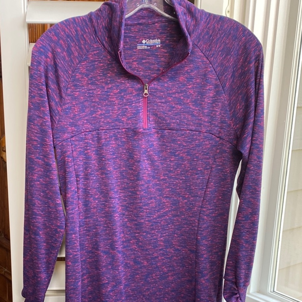 Columbia Women's Navy Blue and Pink Pullover
